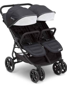 Delta Children 080213076603 Jeep Destination Ultralight Side X Double Stroller Midnight