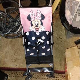 Disney Us136gad Walt Baby Stroller Minnie Mouse Model Pink Black Transportation