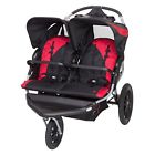 Dj86b78b Baby Trend Navigator Lite Double Jogger Stroller Candy Apple