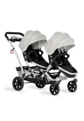 479-lg Dream On Me Track Tandem Stroller- Face To Edition In Light Grey Gray
