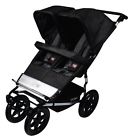 Dl12903 Duet Mountain Double Black Buggy Stroller