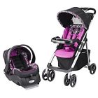 E02406 Evenflo Infant Stroller Car Seat Foldable Lightweight Girl Pink Canopy