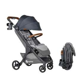 Ergobaby 191653007642 Metro Deluxe Foldable Compact Baby Stroller With Umbrella - London Grey