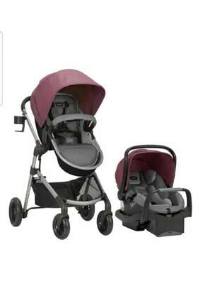 57112454 Evenflo Pivot Modular Travel System Dusty Rose 57112454 Evenflo Pivot Modular Travel System Dusty Rose