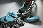 F023-blue Hot Mom Baby Stroller Rotation Function Travel System Pram Blue