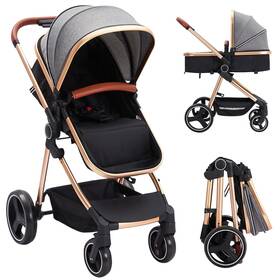 Gaomon 196336686558 Convertible Baby Stroller Foldable Pushchair Newborn Reversible Bassinet Pr