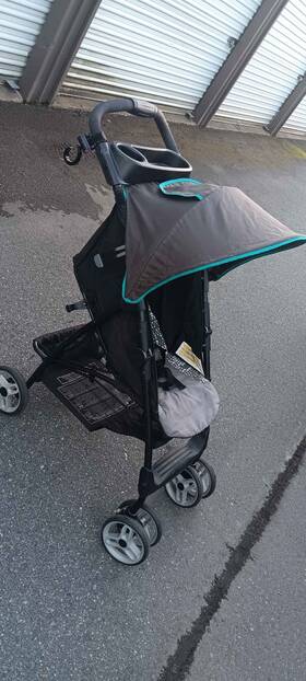 Graco 2009295 Jogger Stroller Black Gray Teal One-hand Fold Infant