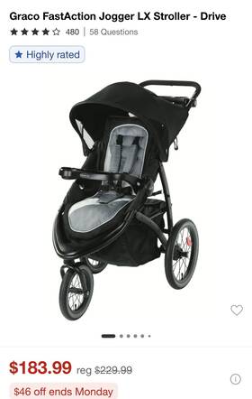 Graco 75571480 Fastaction Jogger Lx Stroller - Drive