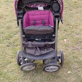 Graco 7p99pma3 Click Connect Single Standard Stroller Pink Gray Canopy Tray Cup Holder