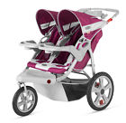 Ar291sbn11106 Gray Wine Instep Jogging Safari Double Stroller