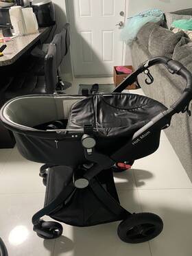 Hot Mom 611558474535 Baby Stroller High Landscape Reversible Luxury Carriage Black