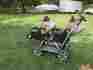 Ikdu64mf53dx53 Peg Perego Duette Steering Wheel Stroller Tan Very Nice Super