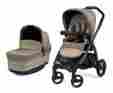 Ipss30na34je41 Peg Perego 2014 Book Pop Up Stroller And Bassinet System In Cream Brand New