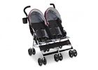 J02338 Jeep Twins Double Baby Stroller Extendable Canopy Lightweight 762435102338