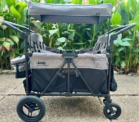 Jeep 080213124977 Wrangler Deluxe 4 Seater Stroller Wagon With Cooler Bag