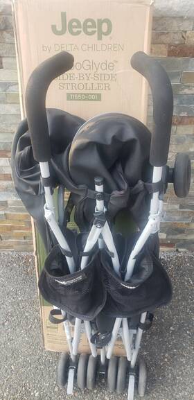 83641052 Jeep Powerglyde Side-by-side Double Stroller By Delta Children