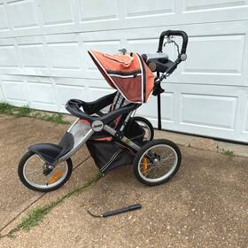 Jj07-xto Jeep Overland Limited Jogging Stroller Orange/black