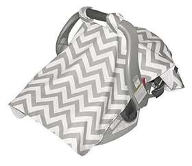 Jolly Jumper 062664309141 Infant Car Seat Veil Chevron Grey Size