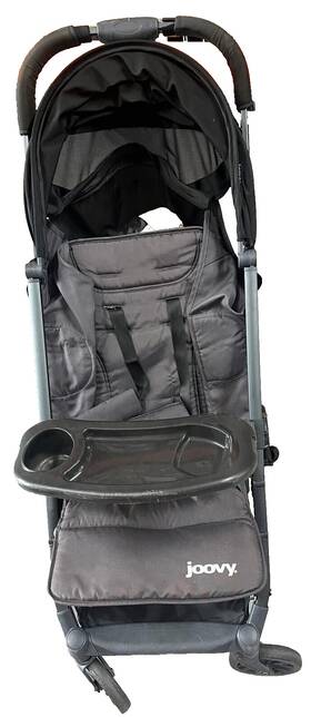 8229 Joovy Kooper Lightweight Compact Single Stroller With Tray Forged Iron - Q2