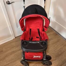 Joovy 849285081416 Caboose Graphite Stand On Doublestroller Red