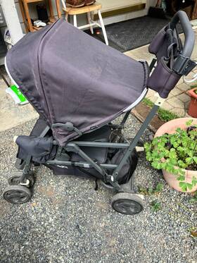 Joovy 877408004073 Caboose Double Stroller With Tray And Seat Attachment
