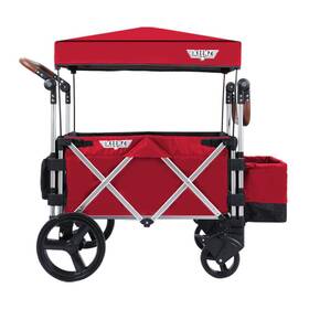 Keenz-7sred Keenz Red/black O/s-u-b 7s Push Pull Baby Toddler Kids Wheeled Stroller Wagon With Canopy Used