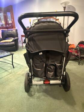 Larktale Lk50030-u-a Caravan Quad Stroller 4-seater Wagon 214 Lb Capacity Gray Open Box