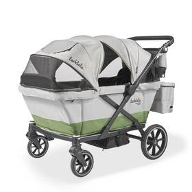 Lk51037-u-b Larktale Coupe Quad Compact Stroller Reclining 4-seat Wagon Gray/green Used