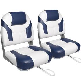 2070214 Leader Accessories A Pair Of Elite Low/high Back Folding Fishing Boat Seat 2