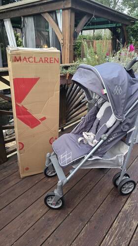 Maclaren Wd1g260612 Techno Arc Stroller Lightweight Silver With Rain Cover Lightly Used I