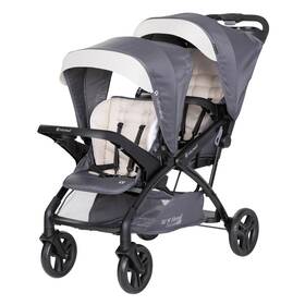 Mattel Ss28c81b-u-b Baby Trend Sit Nft Stand Double Stroller 2.0 Dlx With 5 Point Harness Magnolia Used