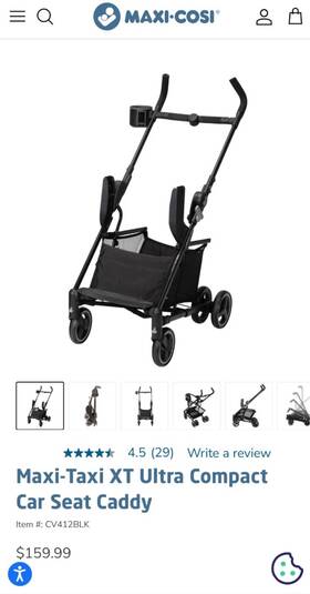 Maxi-cosi Cv412blk Maxi-cosi Maxi-taxi Xt Ultra Compact Car Seat Caddy Black