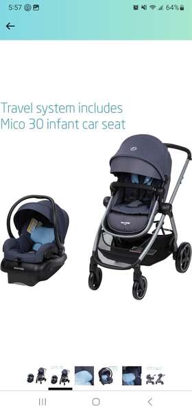 Tr426fya Maxi-cosi Zelia 5-in-1 Modular Travel System Stroller - Slated Sky