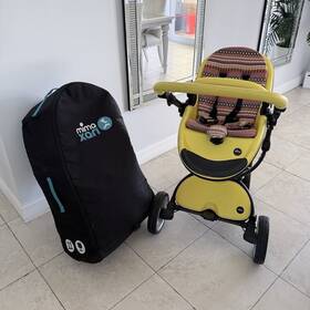 Mima S301-04-1 Xari Stroller Yellow Limited Bundle With Travel Bag Mosquito Net Umbrella