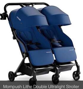 S3101-nd Mompush Lithe X2 Ultralight Double Stroller Light Side By Baby And Toddler