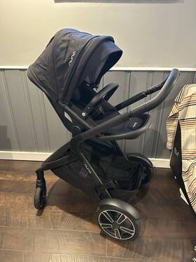 Nuna St08101cvr Demi Grow Stroller Caviar Black Used/great Condition Single/can Be Double