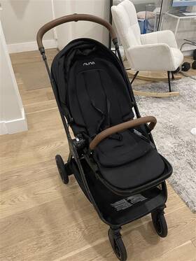 Nuna St15706cvr Trvl Stroller Caviar With Magnetech Secure Snap Buckle Greengaurd Gold