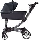 4m-006-04-000201-black Origami Unisex Carriage-single 4moms Bassinet Silver