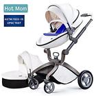 P-kata-white Hot Mom Baby Stroller Carriage With Bassinet Combo In Luxury