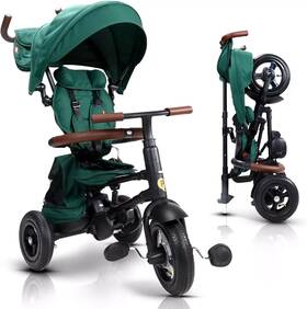 Rtlp1g Q-play Qplay Rito - Premium Luxury Foldable Trike For Toddlers Green