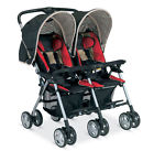 770125 Savvy Stroller Red - Combi Twin Chevron