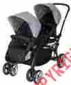 Ss86758a Morning Misty Baby Trend Sit N Stand Snap Fit Double Stroller Mist 090014019723