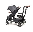 St-ebst-bk Austlen Entourage Double Stroller In Black With Sit 814961020751
