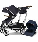 W-2nd St-ense-nv Austlen New Entourage Double Stroller Seat Navy