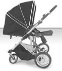 Stroll-air Black Duo 4 Wheel Double Twin Baby Stroller 700358313417