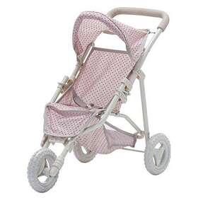 Ol-00002 Teamson Design Corp Doll Jogging-style Stroller With Canopy Storage Pink Jogging