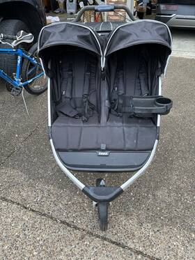10101951 Thule Urban Glide 2 Double Stroller Jet Black -