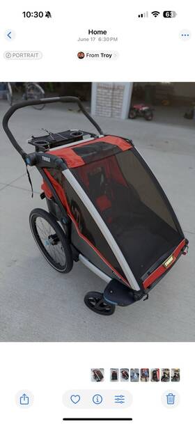 20201303 Thule Chariot Cross 2 Multisport Bike Trailer Double Seat