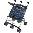 42702 Twin Blue Double Stroller Amoroso
