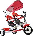 Ty293678re Costway In Twins Kids Baby Stroller Tricycle Safety Double Rotatable